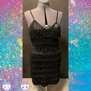 💀 Black Halloween Flapper Dress